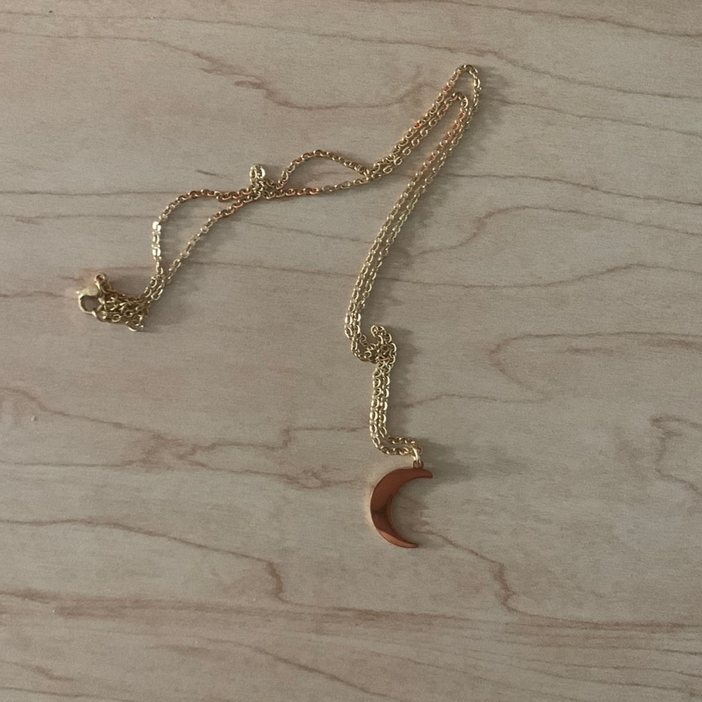 gold moon necklace